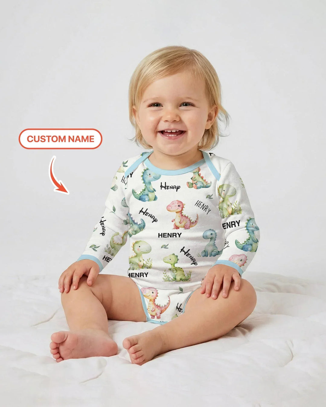 Gerippte Babykleidung mit individuellem Foto - Weich &amp; Skizzenhaft
