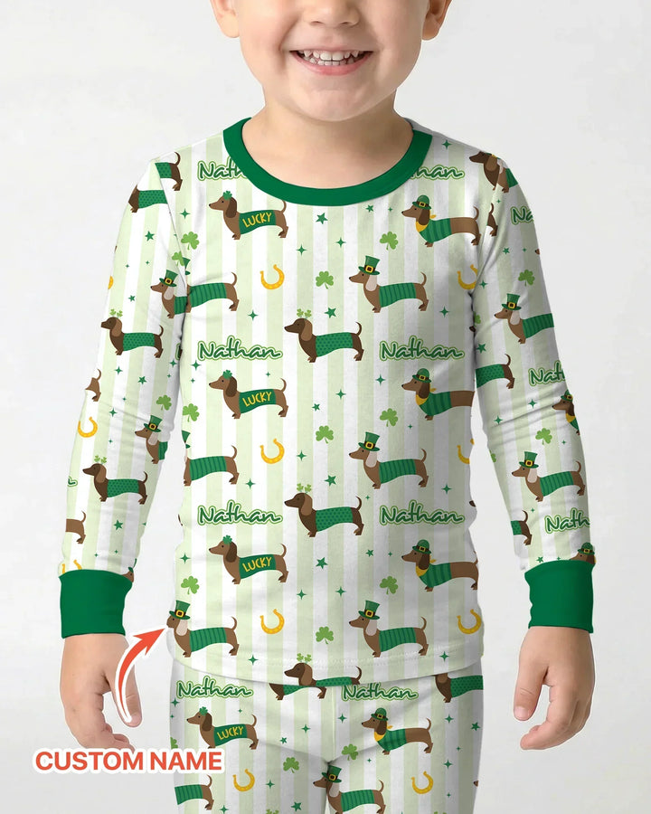 Zweiteiliges Langarm-Pyjama-Set mit Sommerfrüchten