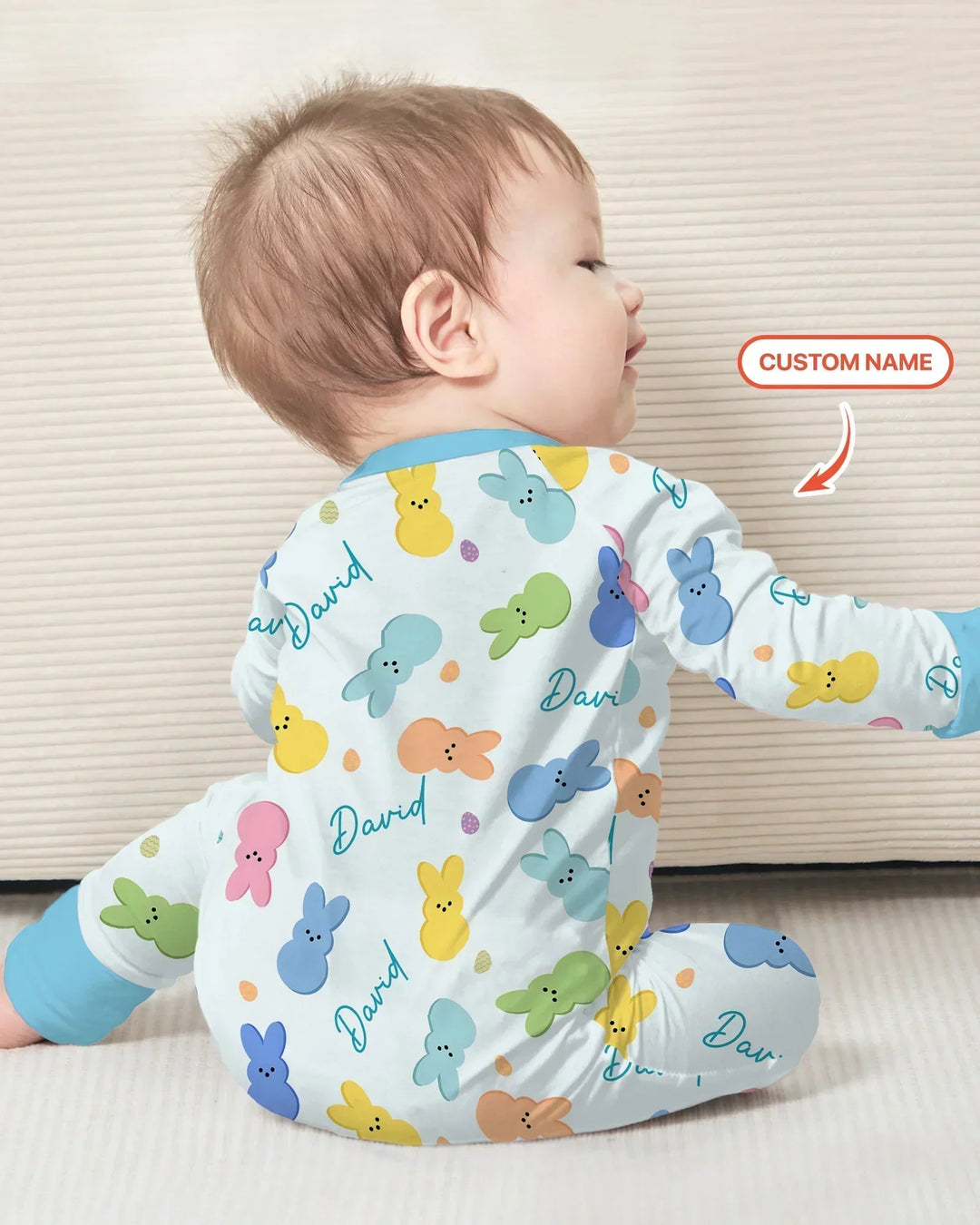 Gerippte Babykleidung mit individuellem Foto - Weich &amp; Skizzenhaft