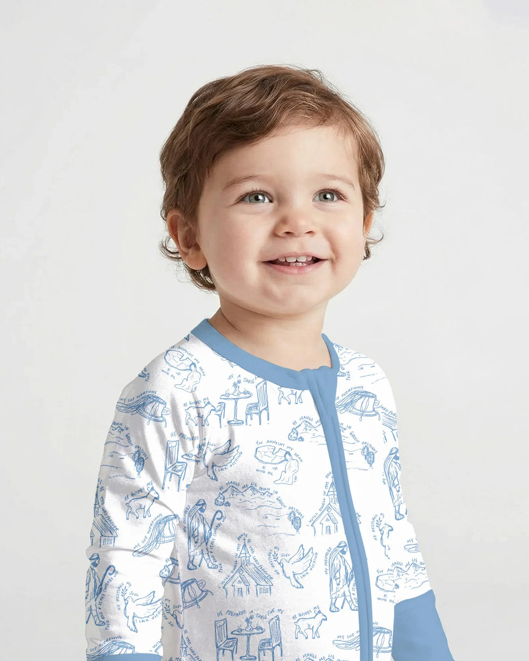 Gerippte Babykleidung mit individuellem Foto - Weich &amp; Skizzenhaft
