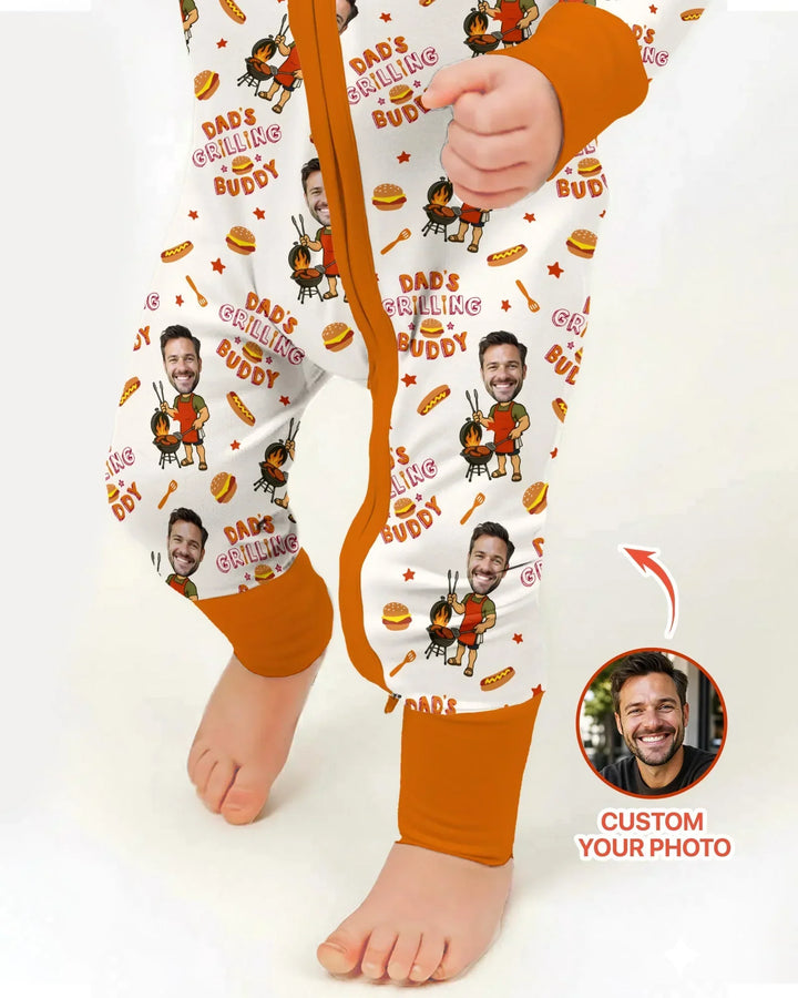 Gerippte Babykleidung mit individuellem Foto - Weich &amp; Skizzenhaft