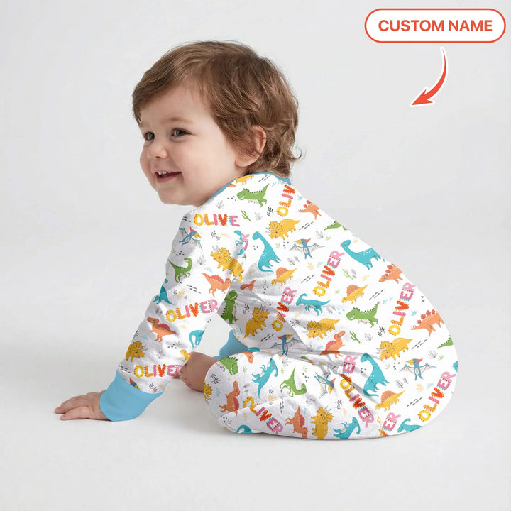 Dino Adventure Custom Name Bamboo Convertible Zippy