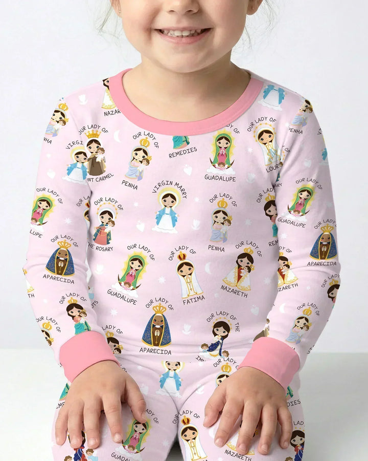 Little Marian Blessings Bamboo Two Piece Long Sleeve Pajama Set