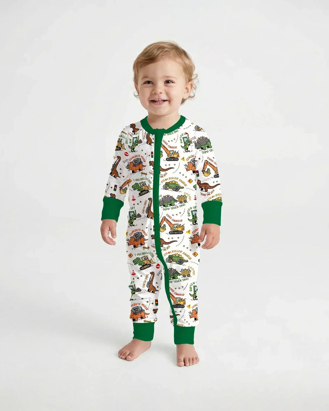 Dinosaur Construction Truck Bamboo Convertible Zippy