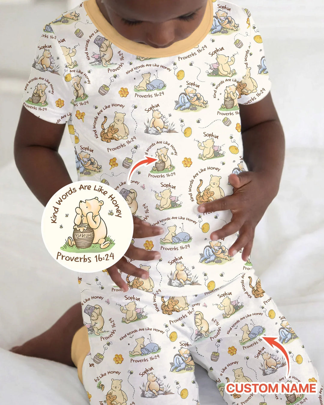 Zweiteiliges, kurzärmliges Pyjama-Set mit Marienkäfern