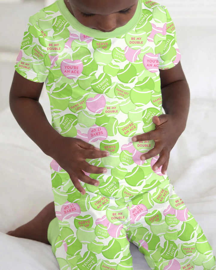Zweiteiliges, kurzärmliges Pyjama-Set mit Marienkäfern