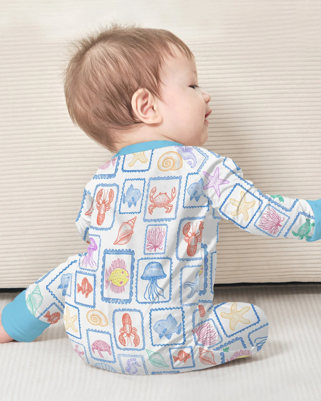 Gerippte Babykleidung mit individuellem Foto - Weich &amp; Skizzenhaft