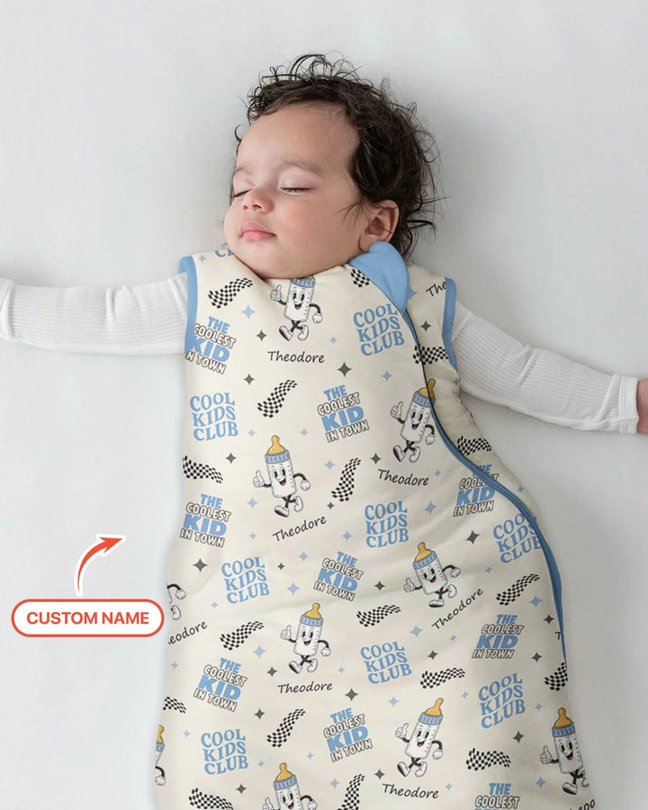 Custom Name Cool Club Daddy & Me Matching Bamboo Sleep Bag