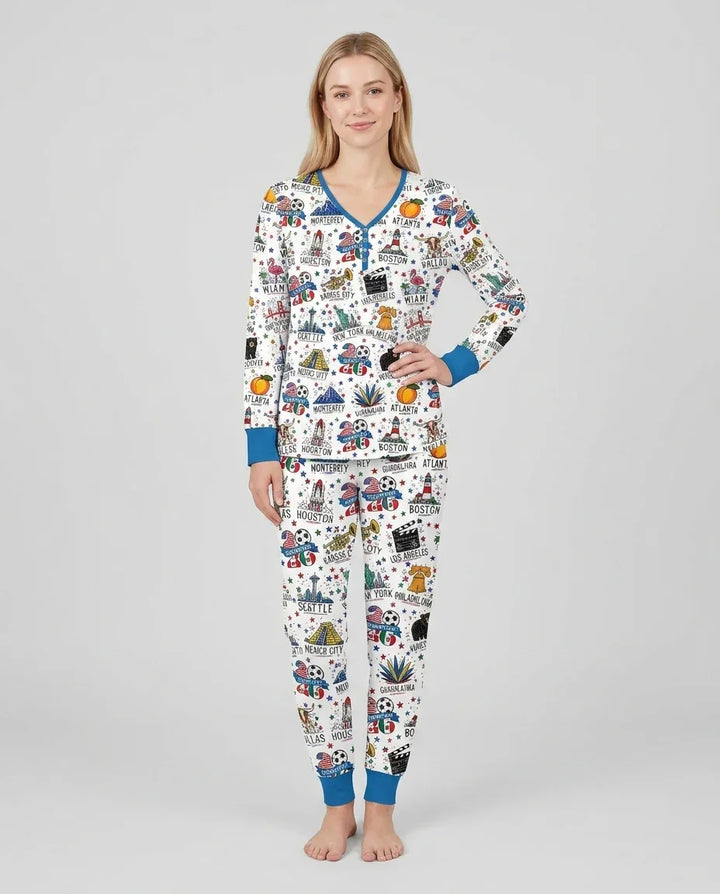 Vorlage Bambus Damen Pyjama Set