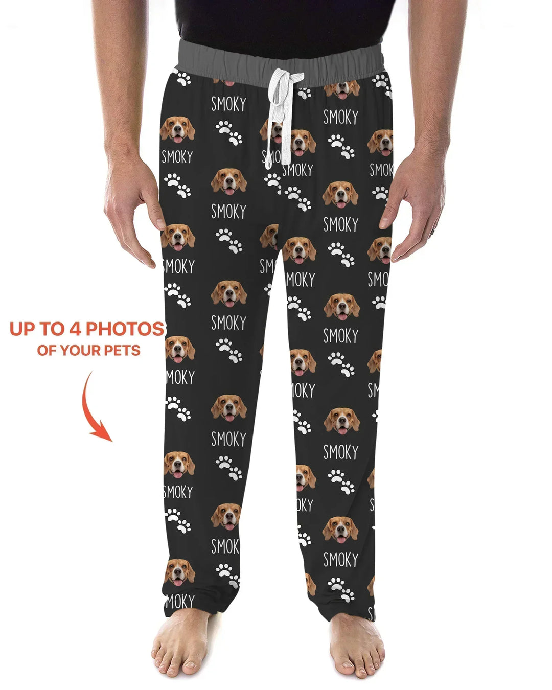 Custom Name and Pet Photos Bamboo Men's Pajama Set