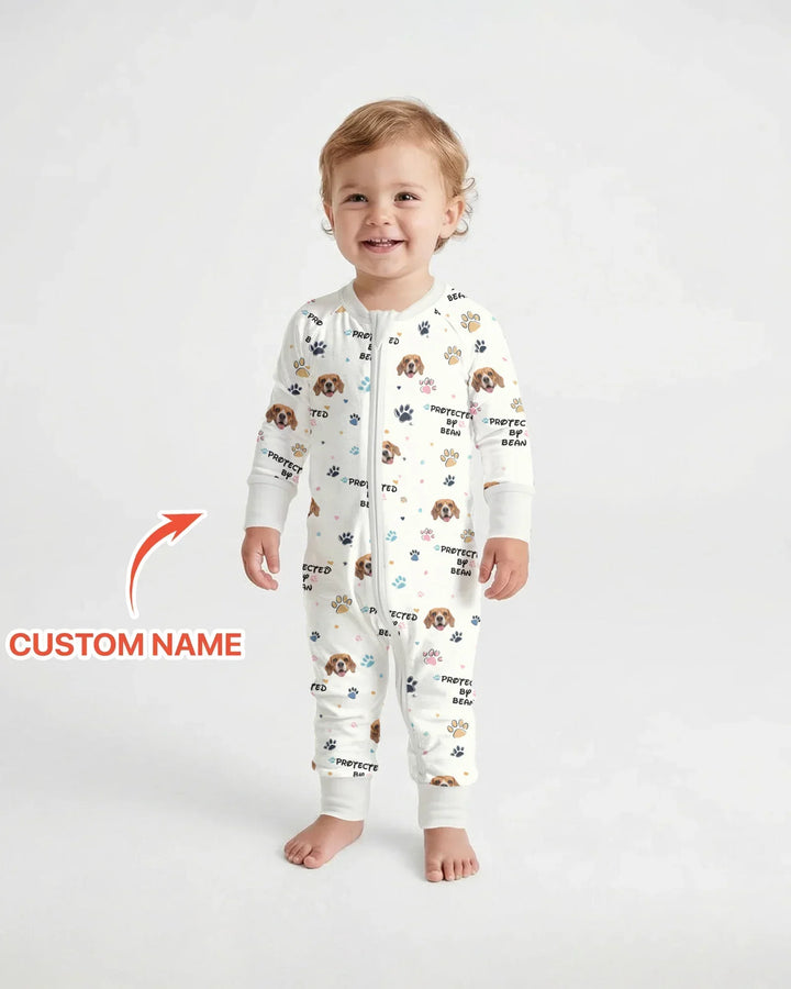 Gerippte Babykleidung mit individuellem Foto - Weich &amp; Skizzenhaft