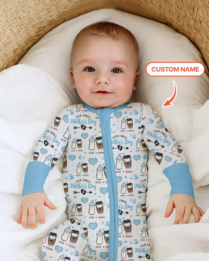 Gerippte Babykleidung mit individuellem Foto - Weich &amp; Skizzenhaft
