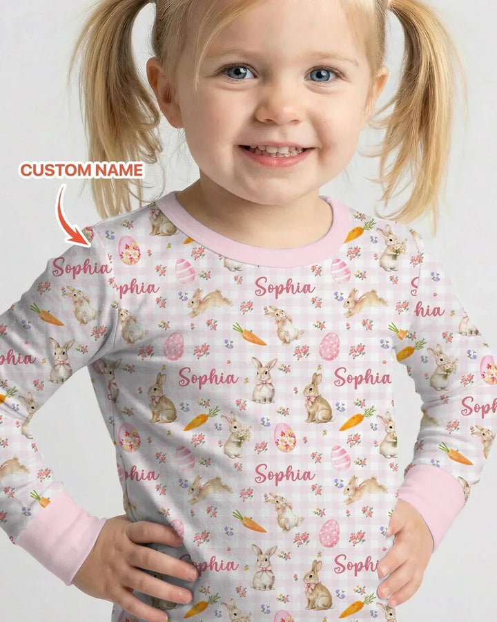 Zweiteiliges Langarm-Pyjama-Set mit Sommerfrüchten