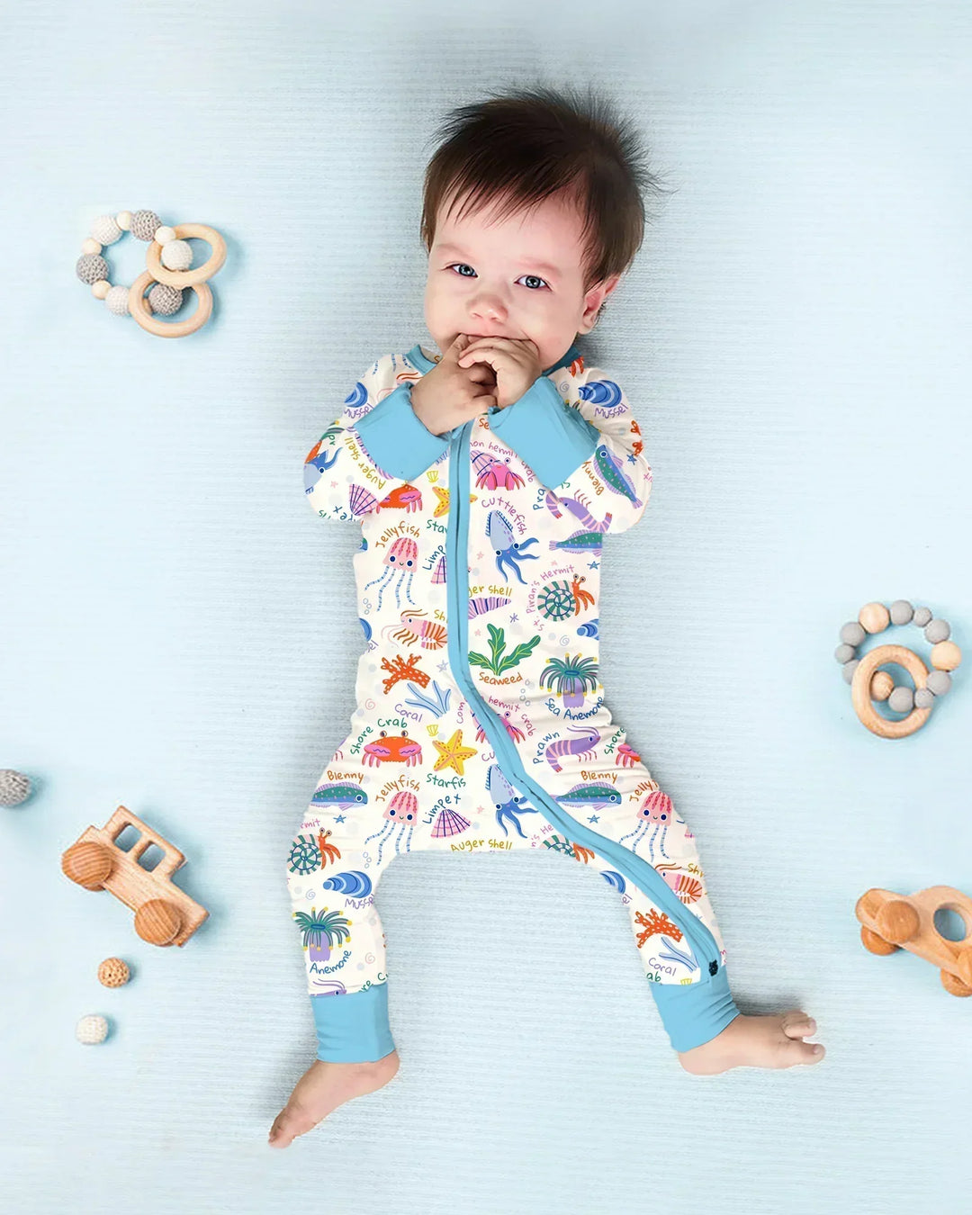Gerippte Babykleidung mit individuellem Foto - Weich &amp; Skizzenhaft