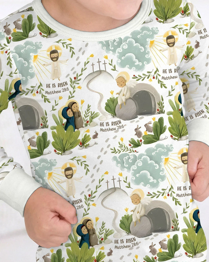 Zweiteiliges Langarm-Pyjama-Set mit Sommerfrüchten