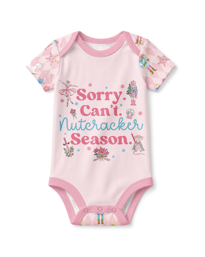 Sorry Can't Nutcracker Season Ballet Christmas Bamboo Bodysuit