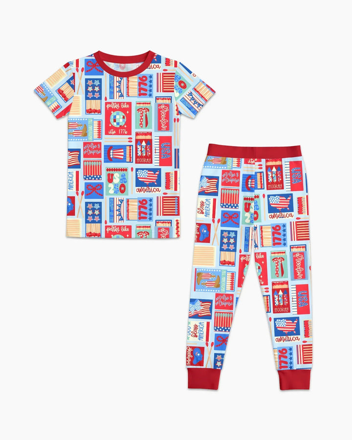 Zweiteiliges, kurzärmliges Pyjama-Set mit Marienkäfern