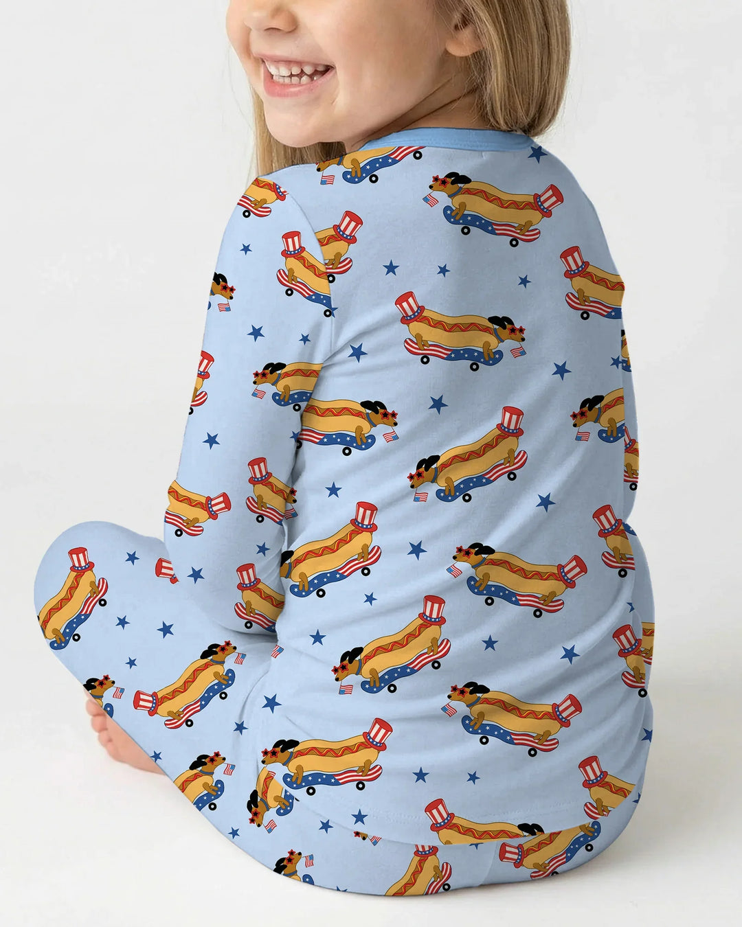 Zweiteiliges Langarm-Pyjama-Set mit Sommerfrüchten