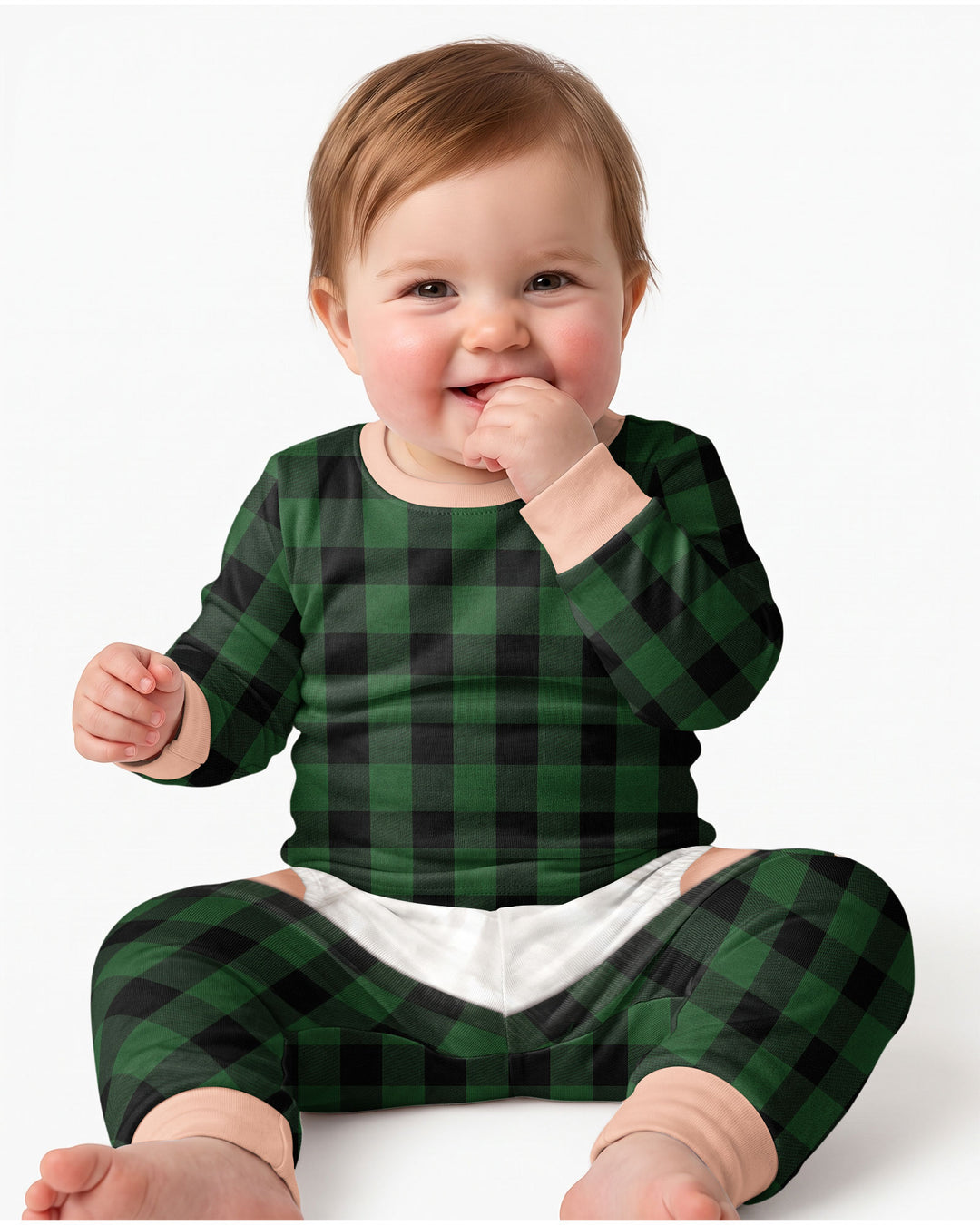 Kid Funny Christmas Bamboo Two Piece Long Sleeve Pajama Set