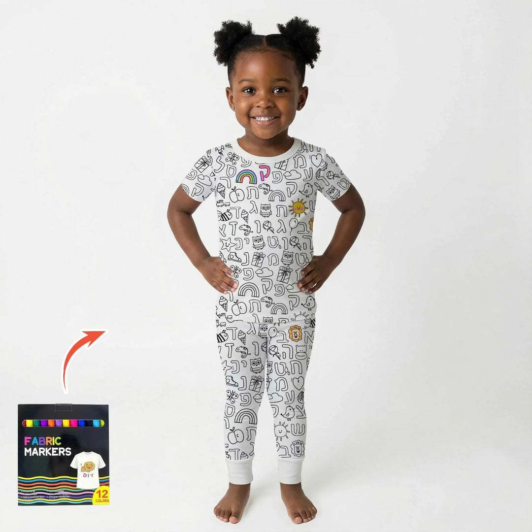 Zweiteiliges, kurzärmliges Pyjama-Set mit Marienkäfern