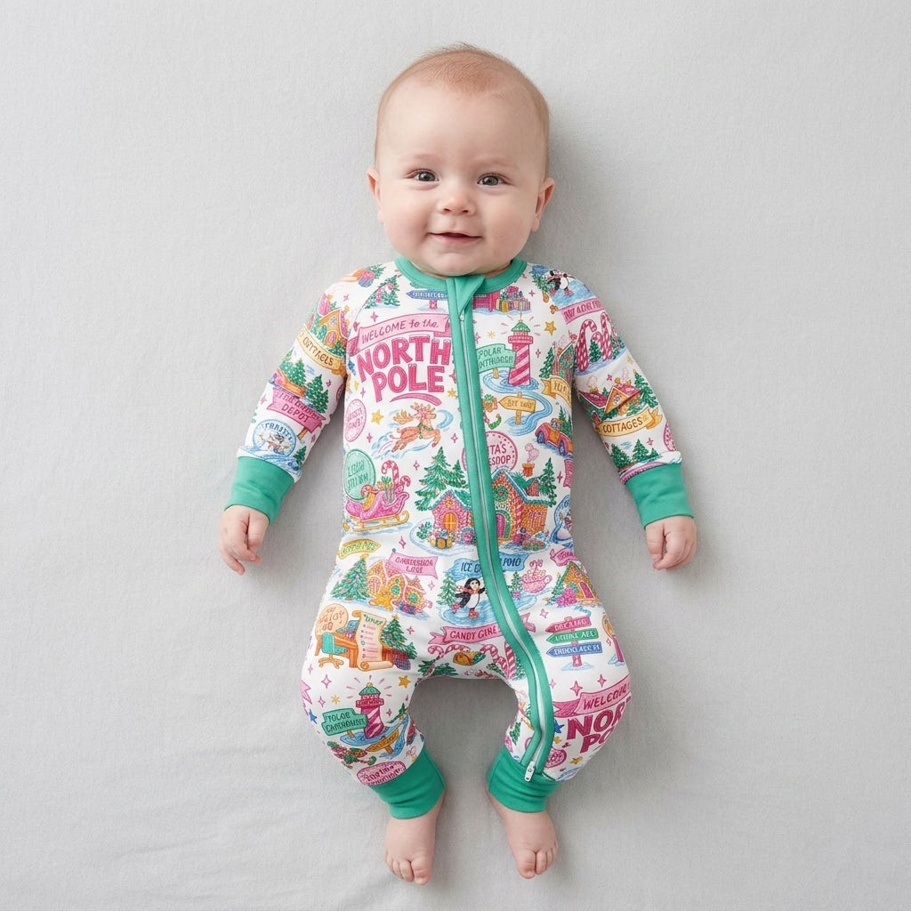 Retro North Pole Bamboo Convertible Zippy