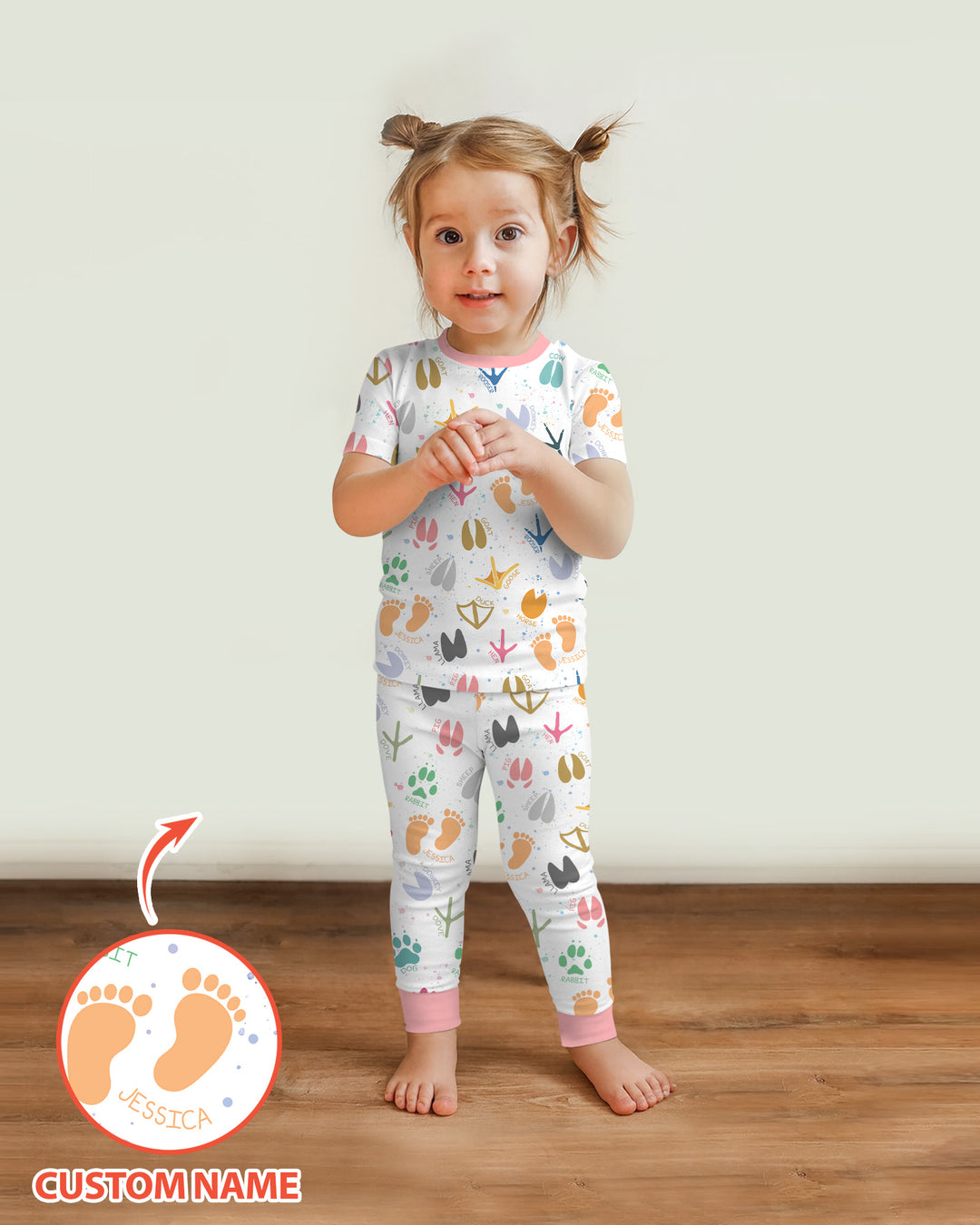 Zweiteiliges, kurzärmliges Pyjama-Set mit Marienkäfern