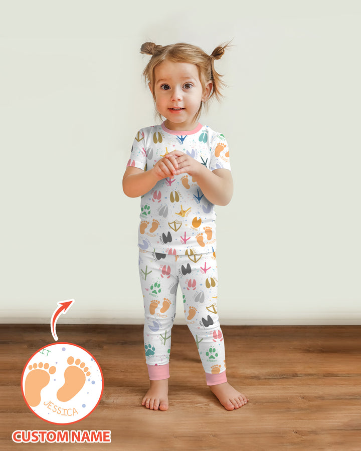 Zweiteiliges, kurzärmliges Pyjama-Set mit Marienkäfern