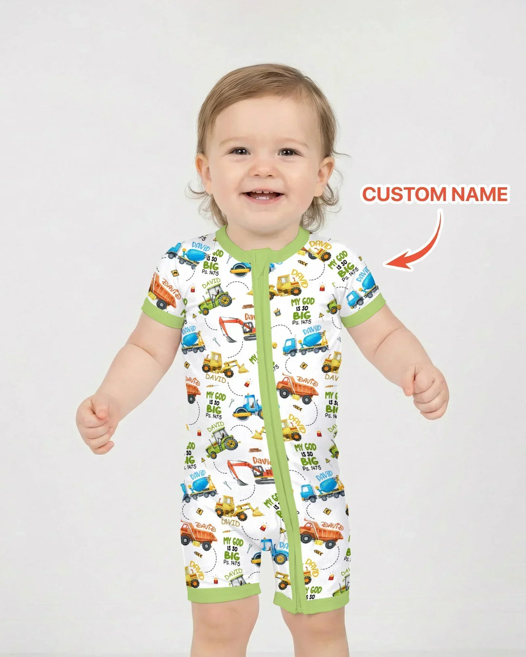 My God Is So Big Custom Name Bamboo Shorty Zippy