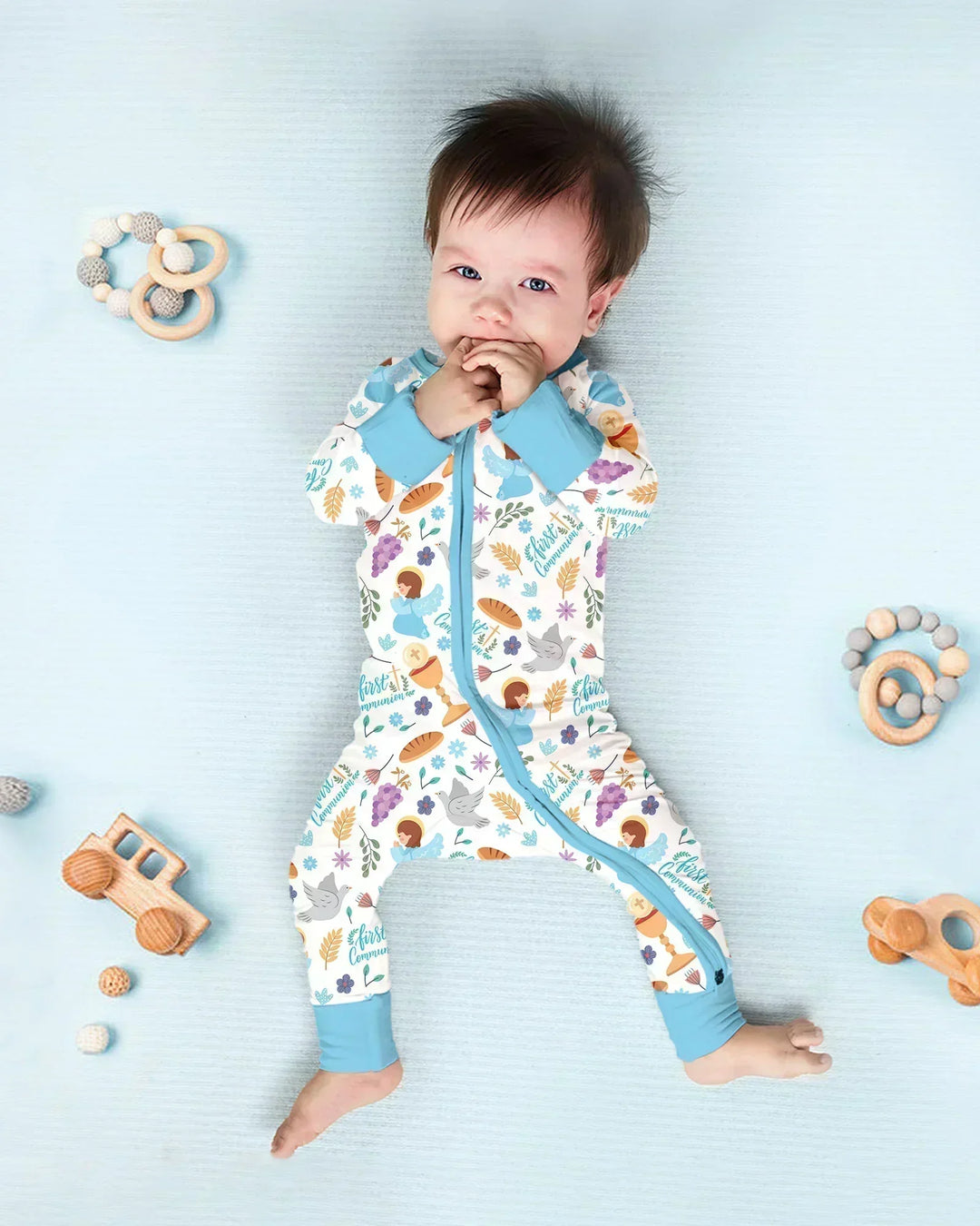 Gerippte Babykleidung mit individuellem Foto - Weich &amp; Skizzenhaft