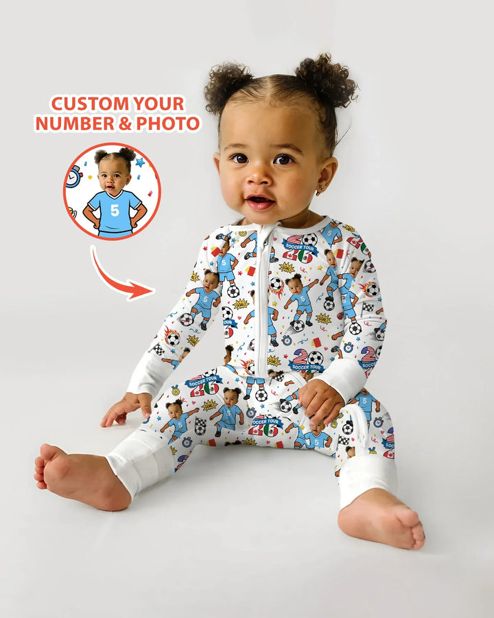 Gerippte Babykleidung mit individuellem Foto - Weich &amp; Skizzenhaft