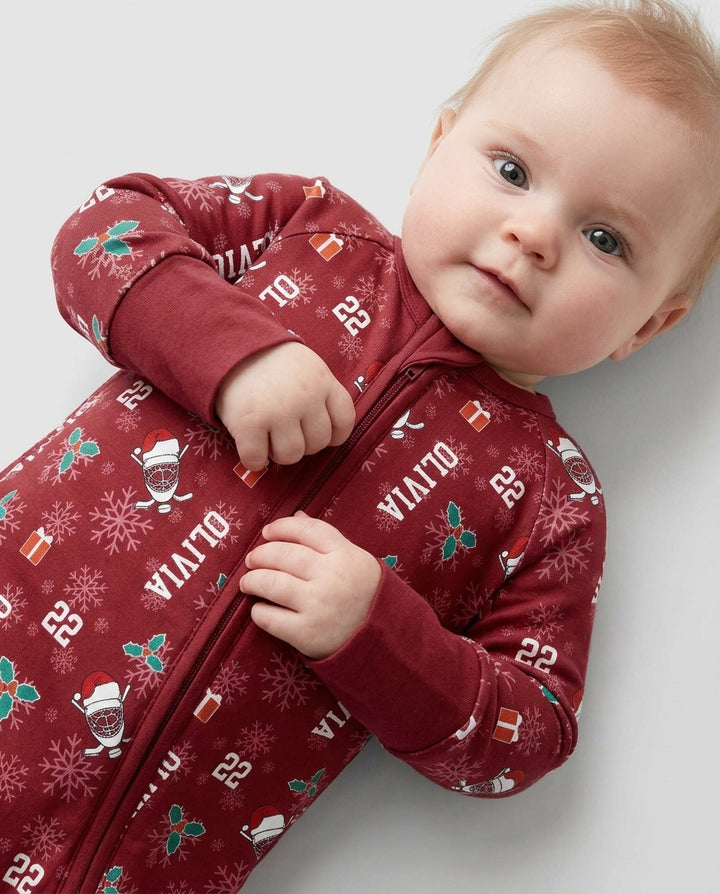 Custom Name Hockey Holiday Bamboo Convertible Zippy