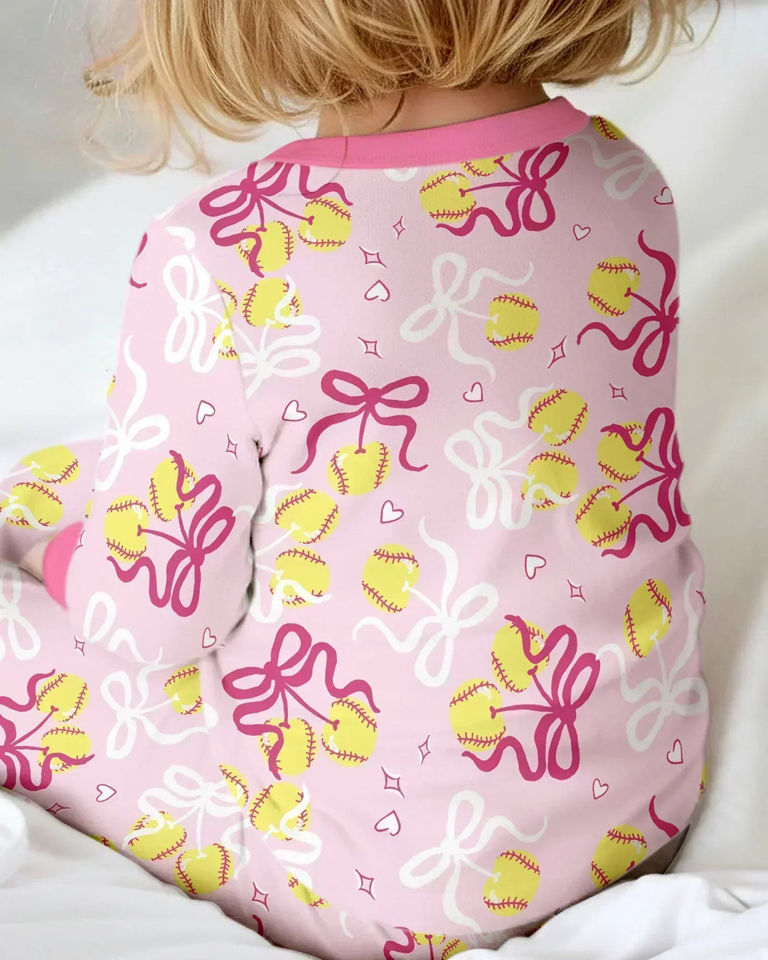 Zweiteiliges Langarm-Pyjama-Set mit Sommerfrüchten