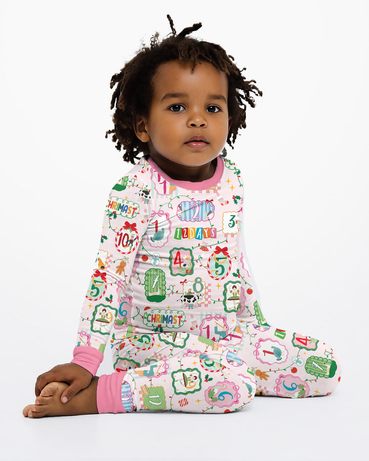 12 Christmas Prayers Bamboo Two Piece Long Sleeve Pajama Set