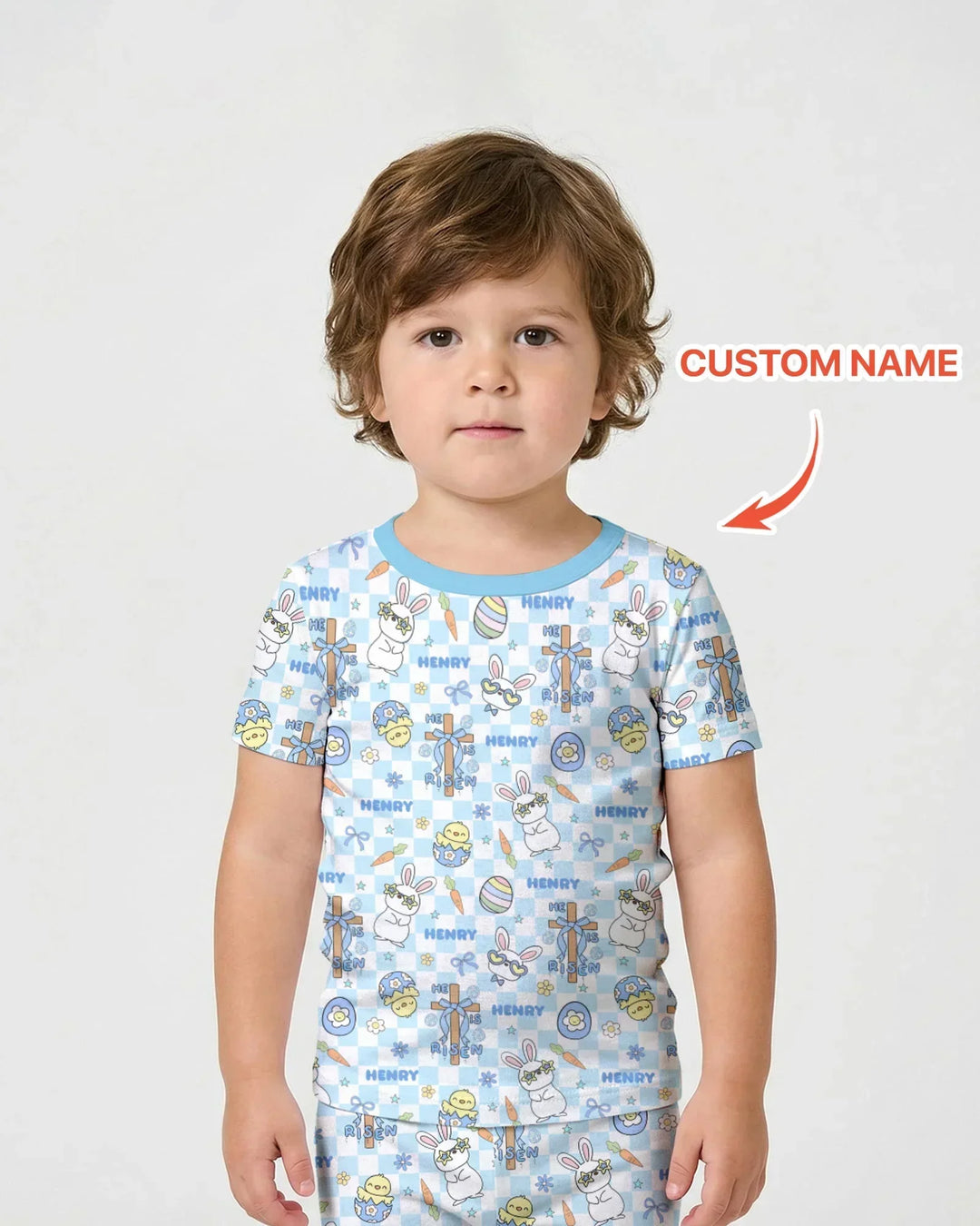 Zweiteiliges Pyjama-Set mit kurzen Ärmeln und Shorts im Sommer-Design