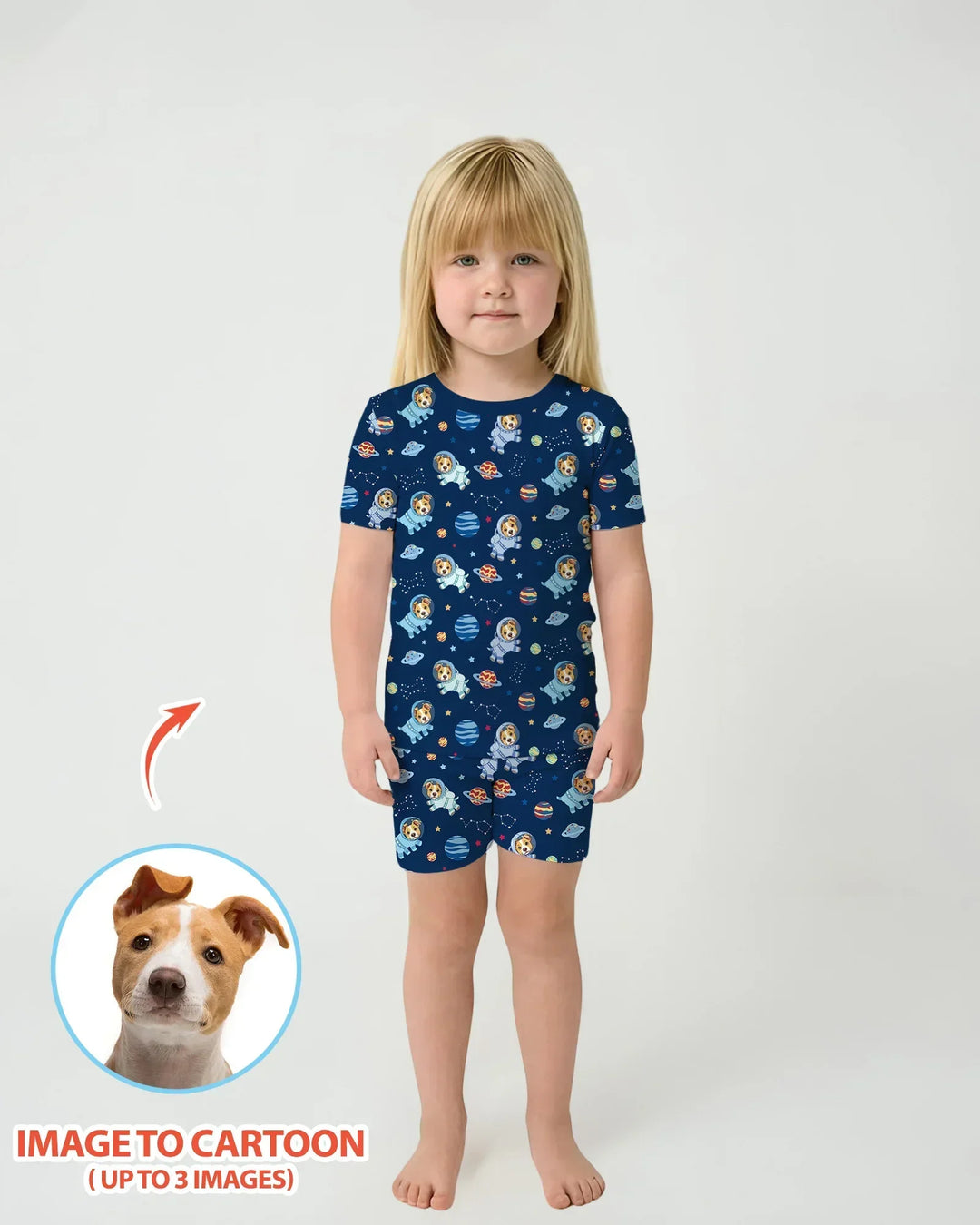 Schlafanzug-Set zweiteilig, kurze Ärmel, kurze Hose, Bambus