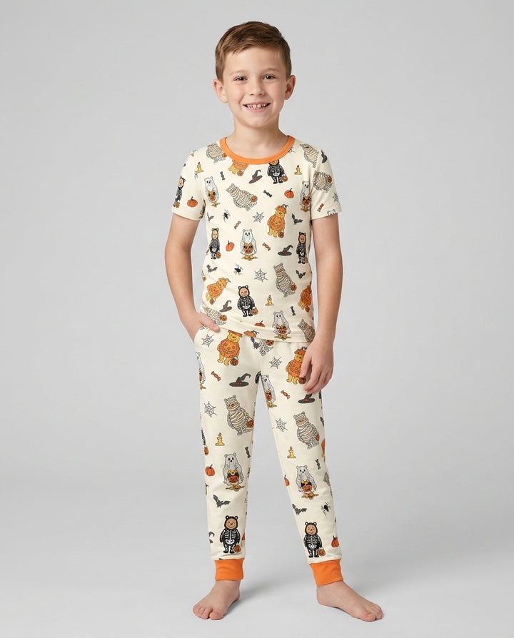 Zweiteiliges, kurzärmliges Pyjama-Set mit Marienkäfern