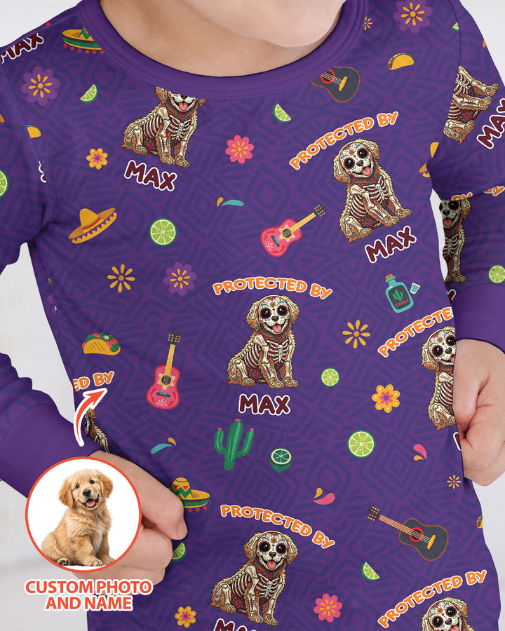 Dia De Los Muertos Bamboo Two Piece Long Sleeve Pajama Set