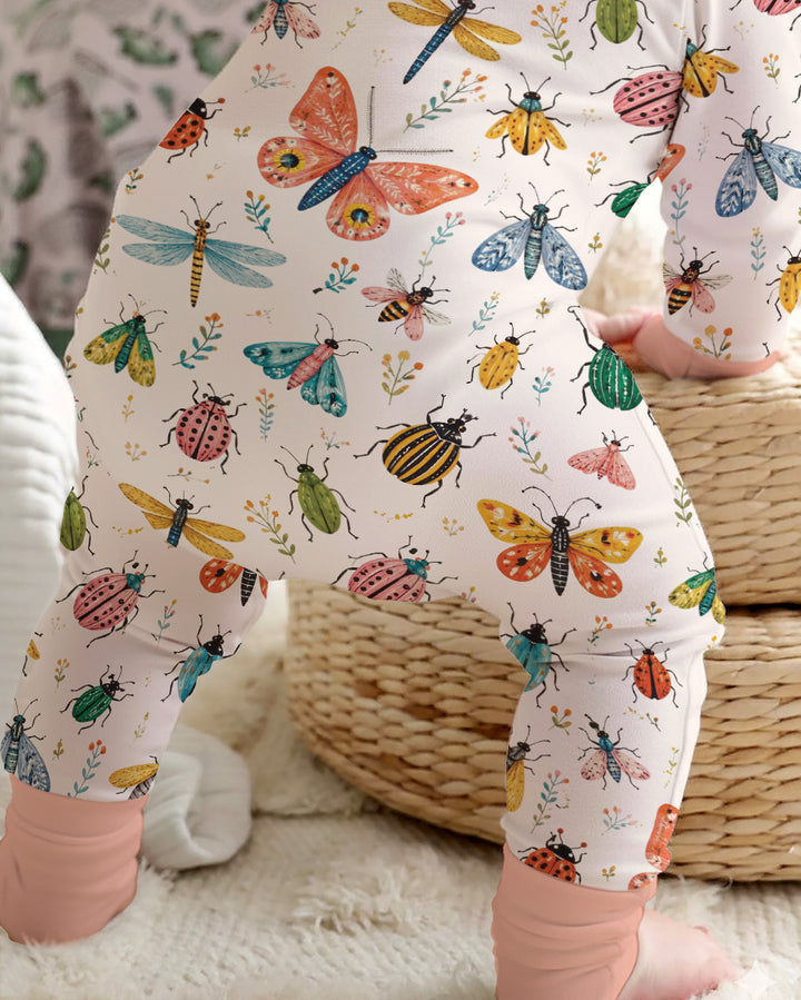 Folk Art Insects Bamboo Convertible Zippy