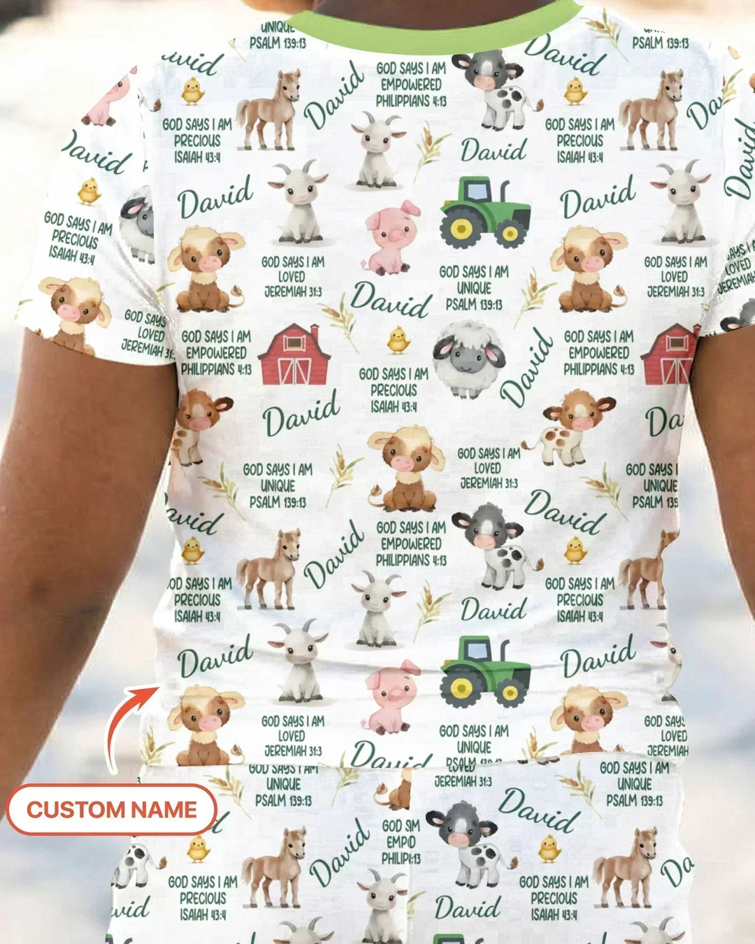 Zweiteiliges, kurzärmliges Pyjama-Set mit Marienkäfern