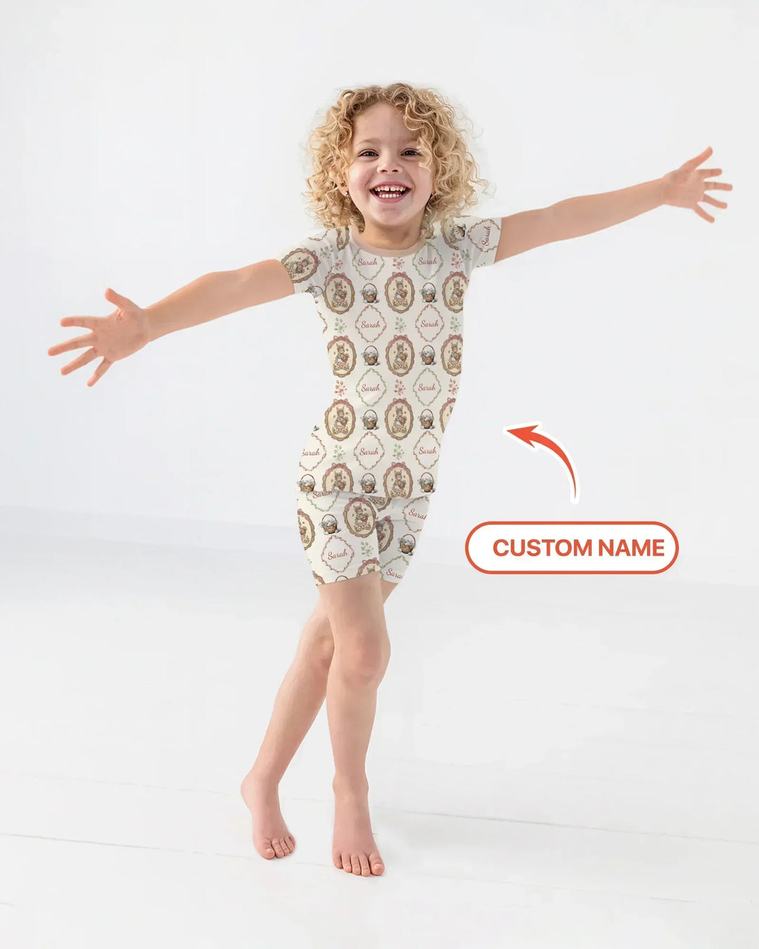 Zweiteiliges, kurzärmliges Pyjama-Set mit Marienkäfern