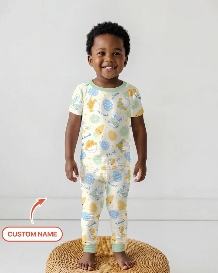 Zweiteiliges, kurzärmliges Pyjama-Set mit Marienkäfern