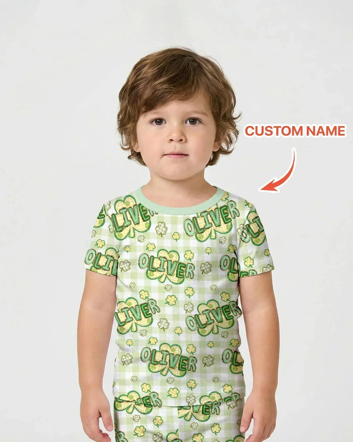 Zweiteiliges Pyjama-Set mit kurzen Ärmeln und Shorts im Sommer-Design