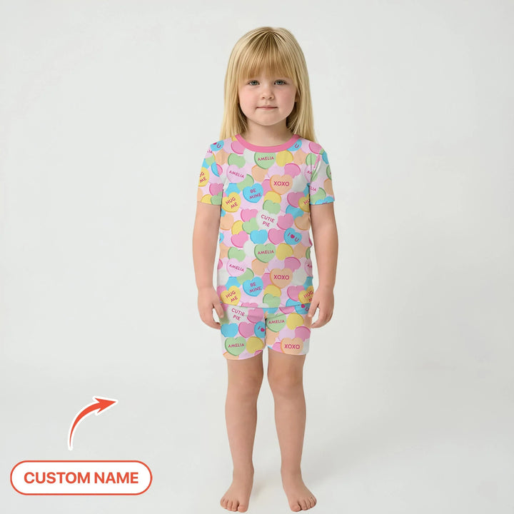 Zweiteiliges Pyjama-Set mit kurzen Ärmeln und Shorts im Sommer-Design