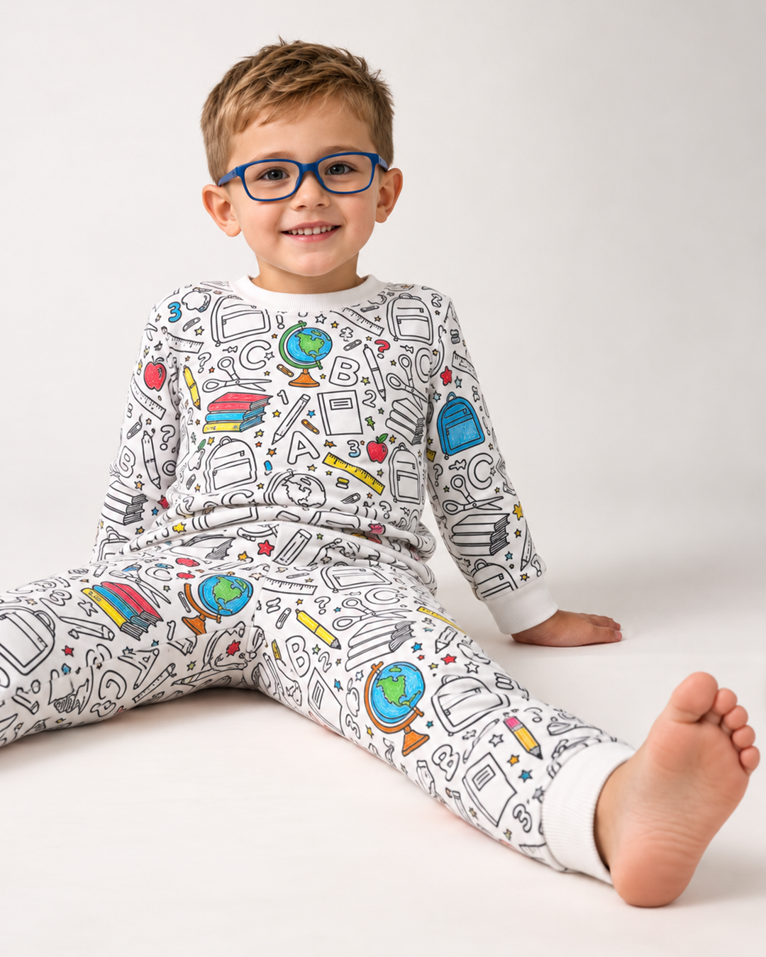 All Colorable Bamboo Two Piece Long Sleeve Pajama Set