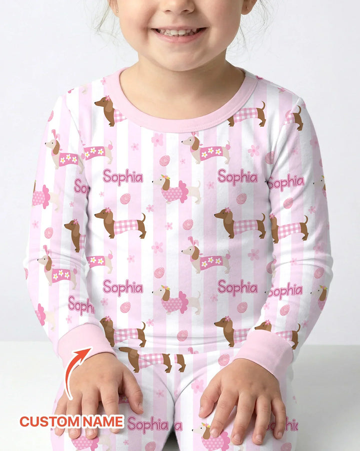 Zweiteiliges Langarm-Pyjama-Set mit Sommerfrüchten