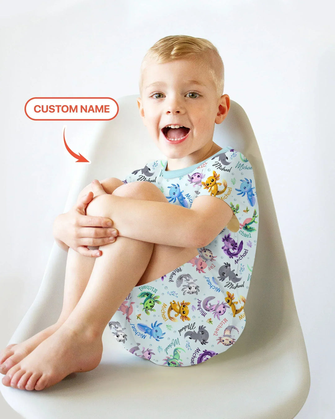 Zweiteiliges Pyjama-Set mit kurzen Ärmeln und Shorts im Sommer-Design