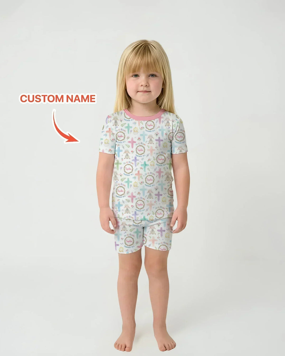 Zweiteiliges Pyjama-Set mit kurzen Ärmeln und Shorts im Sommer-Design