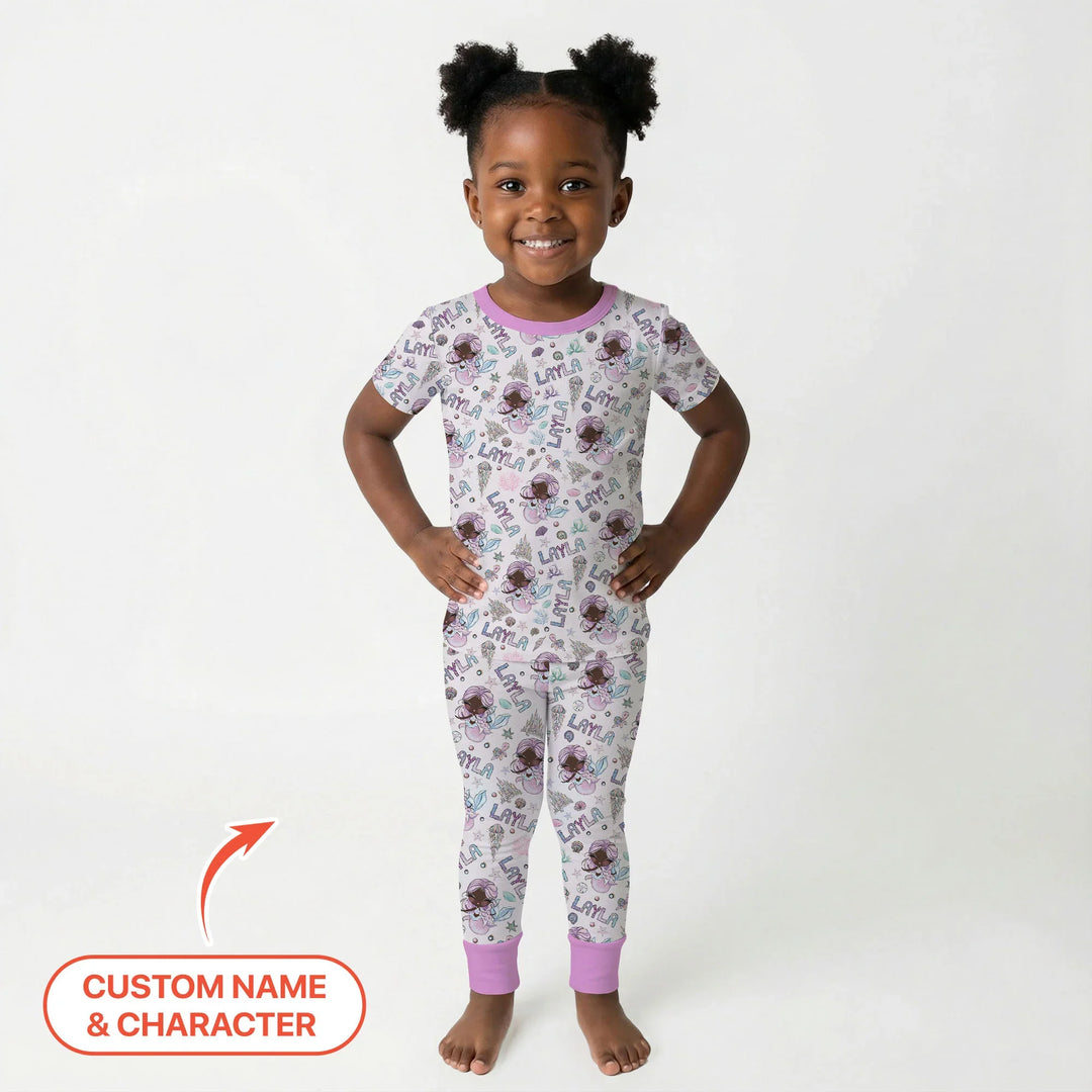 Zweiteiliges, kurzärmliges Pyjama-Set mit Marienkäfern