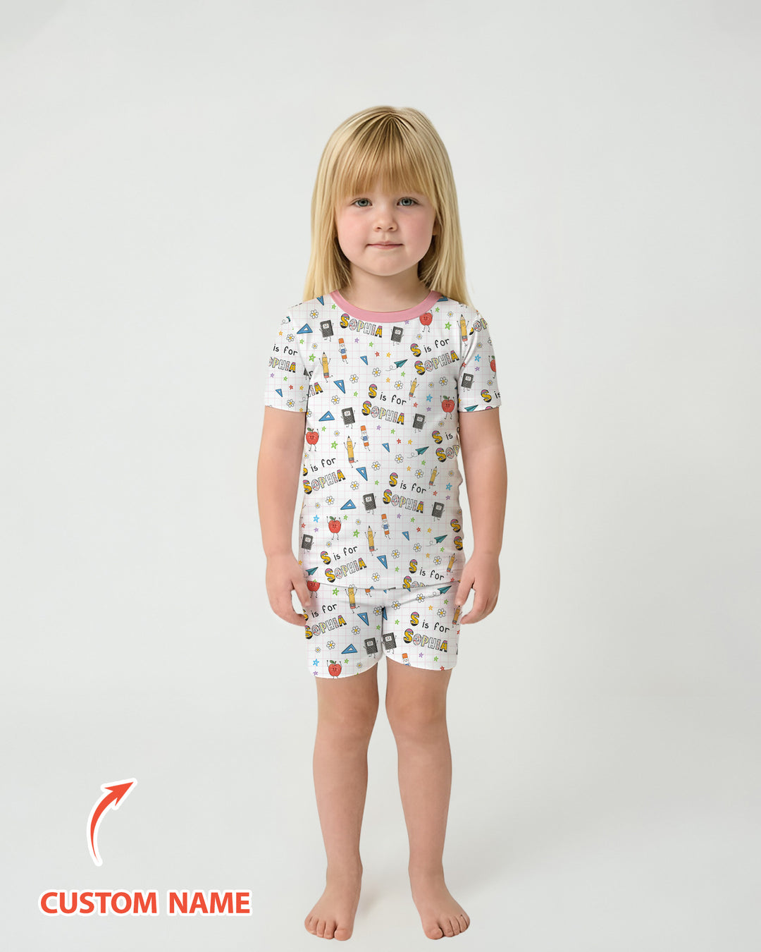 Schlafanzug-Set zweiteilig, kurze Ärmel, kurze Hose, Bambus