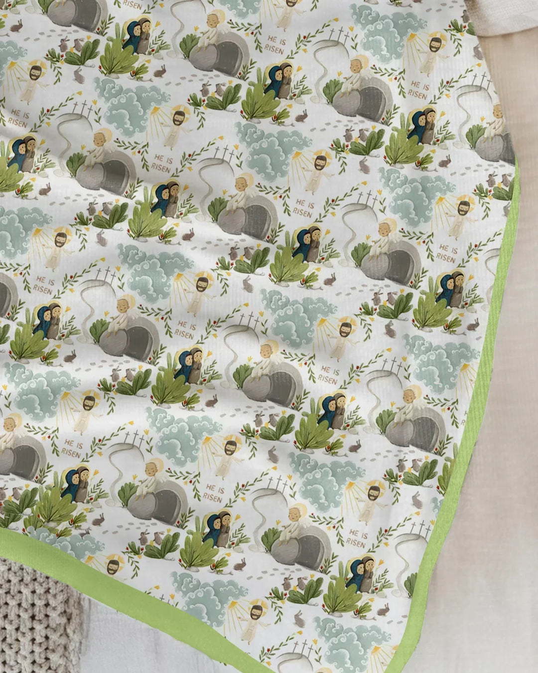 Matthew 28:1–8 He Is Risen Bamboo Blanket